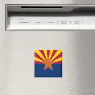Arizona State Flag Square Magnet Magneet