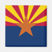 Arizona State Flag Square Magnet Magneet (Voorkant)
