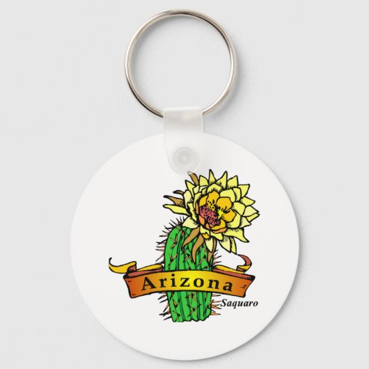 Arizona State Flower - Saguaro Sleutelhanger (Voorkant)