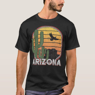 Arizona State Gift Souvenir Retro Arizona Cactus T-shirt