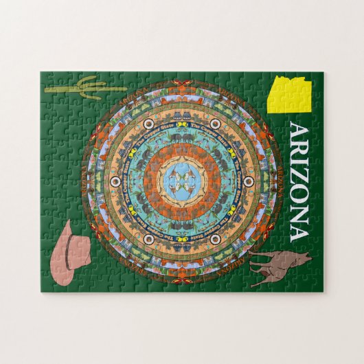 Arizona State Mandala Puzzle (Horizontal)