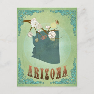 Arizona State Map - Green Briefkaart