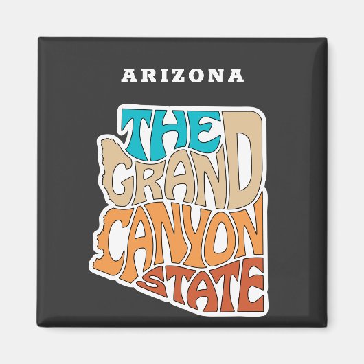 Arizona State Nickname Word Art Magneet (Voorkant)