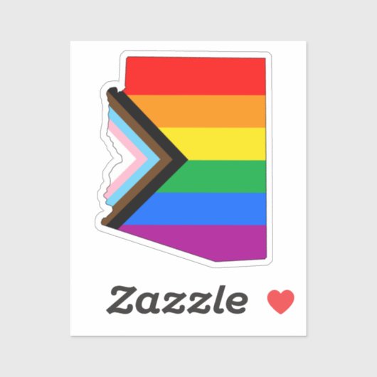 Arizona State Pride LGBTQ Progress Pride Sticker (Vel)
