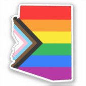 Arizona State Pride LGBTQ Progress Pride Sticker (Voorkant)