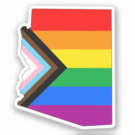 Arizona State Pride LGBTQ Progress Pride Sticker (Voorkant)
