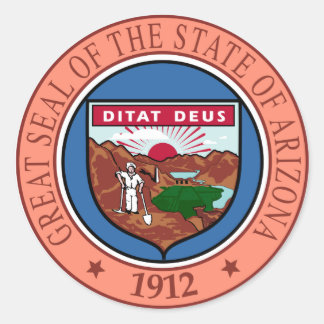 Arizona State Seal Ronde Sticker