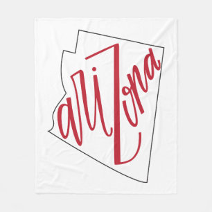 Arizona State Typografie Design Fleece Deken