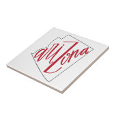 Arizona | State Typografie Design Tegeltje (Zijkant)