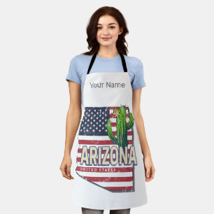 Arizona State Verenigde Staten Retro Kaart Vereni Schort