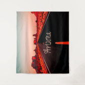 Arizona Sunrise Desert Red Rocks Wandkleed (Voorkant)