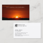 Arizona Sunrise Inspiration Carte de Nom d'Entrepr (Devant / Derrière)