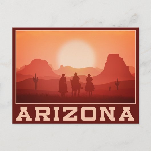 Arizona Sunset briefkaart (Voorkant)
