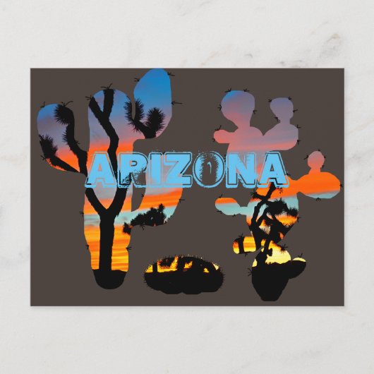 Arizona Sunset Briefkaart (Voorkant)