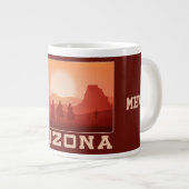 Arizona Sunset custom monogram jumbo mok (Voorkant rechts)
