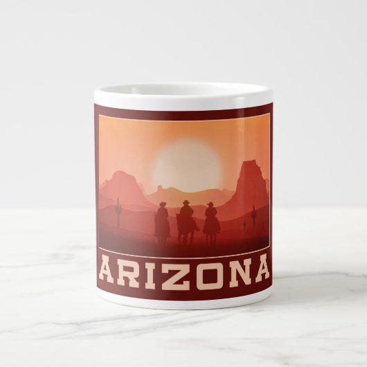 Arizona Sunset custom monogram jumbo mok (Voorkant)