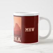 Arizona Sunset custom monogram jumbo mok (Rechts)