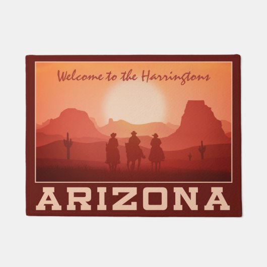 Arizona Sunset custom name door mats Deurmat (Voorkant)