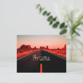 Arizona Sunset Desert Red Rocks Briefkaart (Staand voorkant)