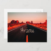 Arizona Sunset Desert Red Rocks Briefkaart (Voorkant / Achterkant)