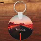 Arizona Sunset Desert Red Rocks Sleutelhanger (Voorkant)