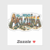 Arizona Sunset Desert Sticker | Arizona Sticker (Feuille)