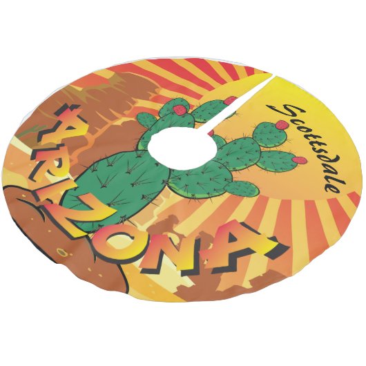 ARIZONA Sunset Prickly Pear CHANGE TOWN Kerstboom Rok (Gekanteld)