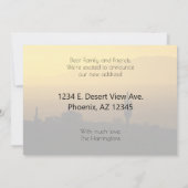 Arizona Sunset Saguaro Cactus bewegende aankondigi Aankondiging (Achterkant)