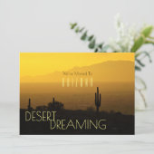 Arizona Sunset Saguaro Cactus Moving Faire-part (Debout devant)