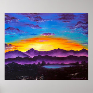 "Arizona Sunset" — Schilderachtig kunstwerk — afdr Poster