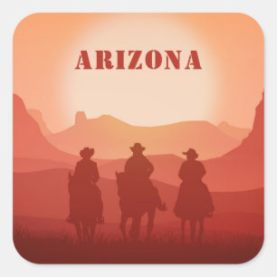 Arizona Sunset stickers texte personnalisé