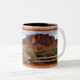 Arizona Superstition Mountain Cactus Terracotta Tweekleurige Koffiemok