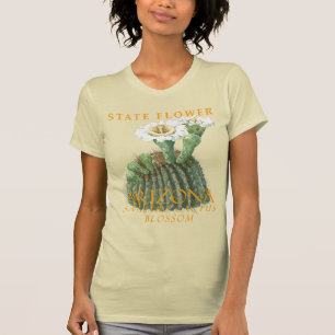 Arizona Territory Bloem Saguaro Cactus Bloesem T-shirt