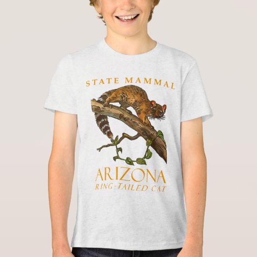Arizona Territory zoogdier De ringstaartkat Tri-Blend Shirt (Voorkant)