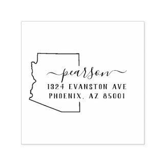 Arizona Terugkeer Adres Stempel Zelfinkt