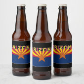 Arizona Text Flag Bier Etiket (Flessen)