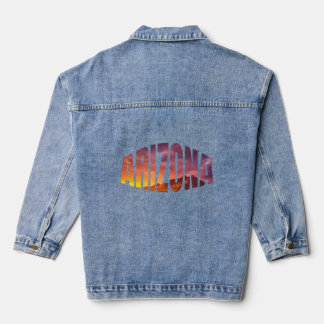Arizona The Grand Canyon State Beauful Sunset Denim Jacket