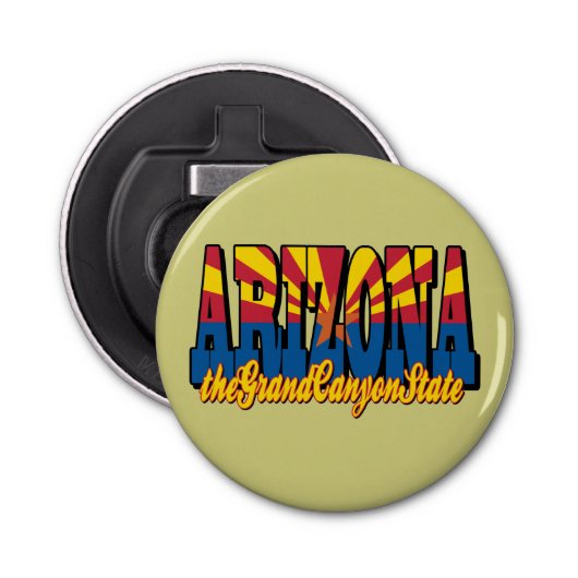 Arizona the Grand Canyon State Button Flesopener (Voorkant)