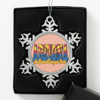 Arizona the Grand Canyon State Tin Sneeuwvlok Ornament