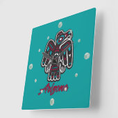 Arizona Thunderbird wandklok Vierkante Klok (Hoek)