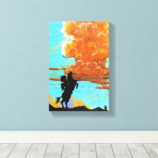 Arizona thunderhead canvas afdruk (Insitu (Houten vloer))