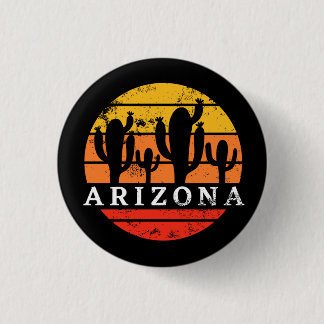 Arizona Tourist - Vintage Retro Cactus Gift Ronde Button 3,2 Cm
