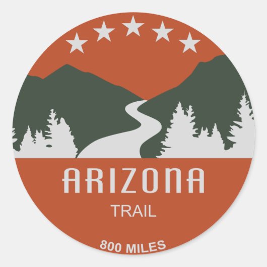 Arizona Trail Ronde Sticker (Voorkant)