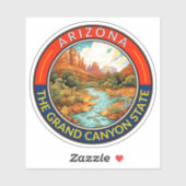 Arizona Travel Art Badge Sticker (Vel)