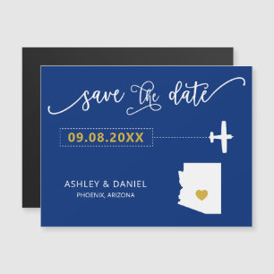 Arizona Trouwkaart Save the Date met kaart