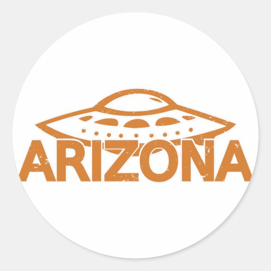 Arizona UFO Ronde Sticker (Voorkant)