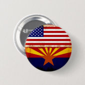 Arizona USA Flags Ronde Button 5,7 Cm (Voorkant /achterkant)