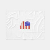 Arizona USA silhouette state map Fleece Deken (Voorkant (Horizontaal))