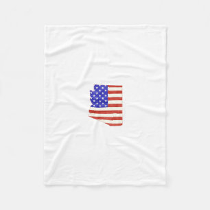 Arizona USA silhouette state map Fleece Deken