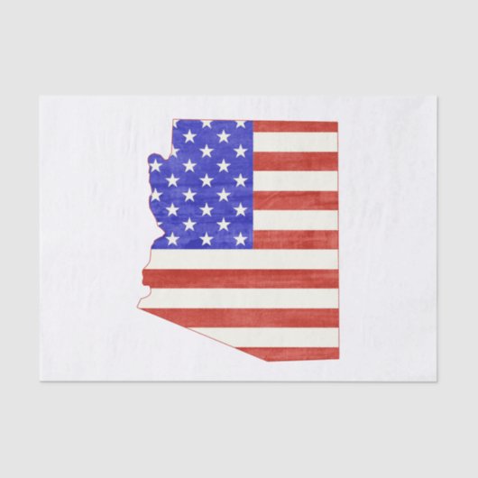 Arizona USA silhouette state map Tissuepapier (Voorkant)